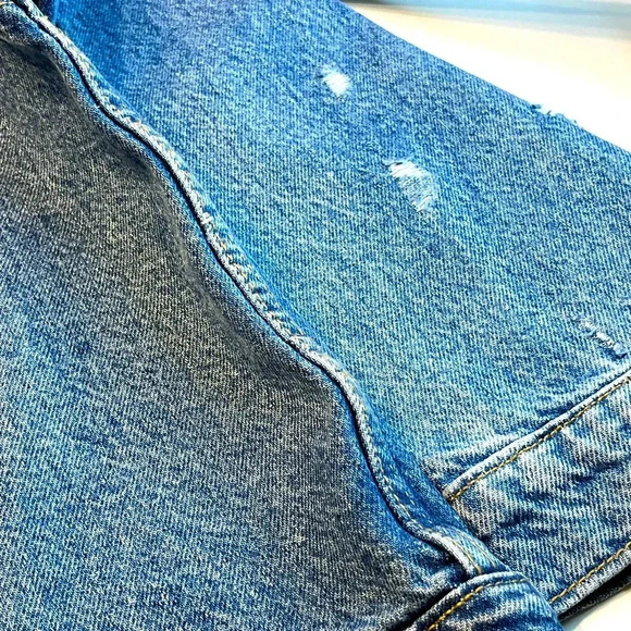 Old Navy Blue Jean Jacket size XXL Never been worn button front and on sleeve - Picture 11 of 16